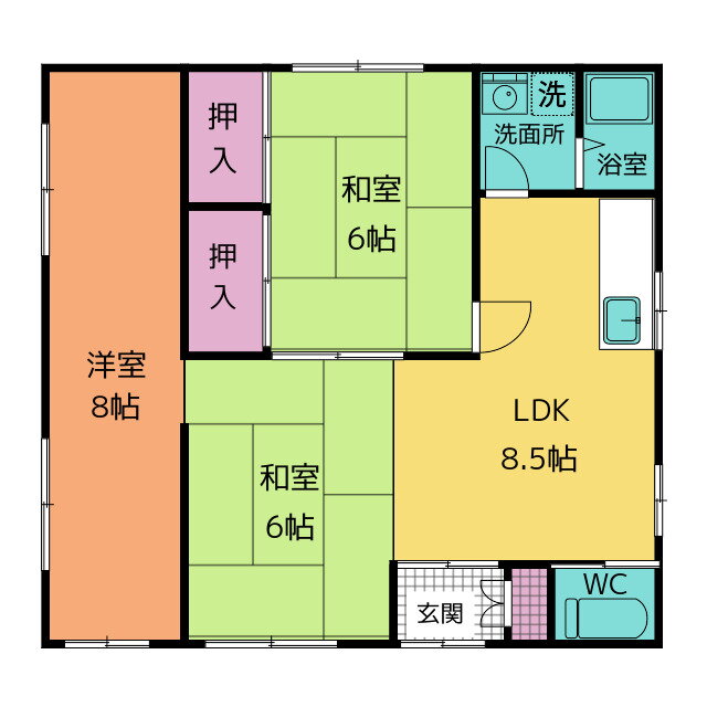 大和町妙興寺平屋戸建賃貸 3DK 賃貸物件詳細