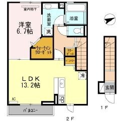 岡山県倉敷市水島明神町 水島駅 1LDK アパート 賃貸物件詳細