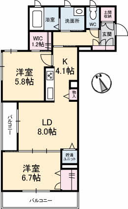 高知県南国市後免町４ 後免中町駅 2LDK マンション 賃貸物件詳細