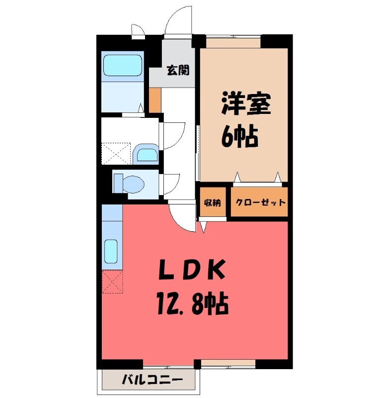 群馬県伊勢崎市山王町 新伊勢崎駅 1LDK アパート 賃貸物件詳細