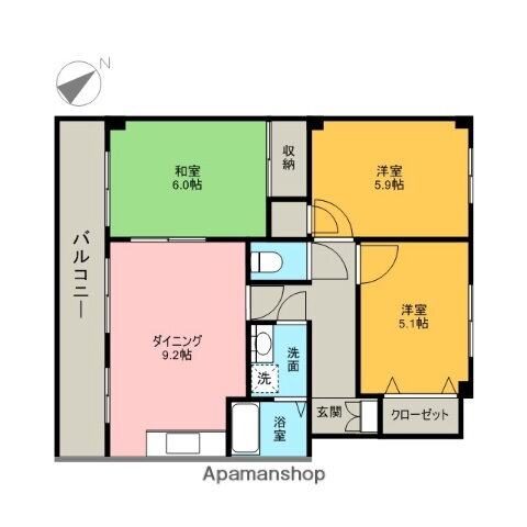 広島県広島市佐伯区屋代３ 山陽女学園前駅 3DK マンション 賃貸物件詳細