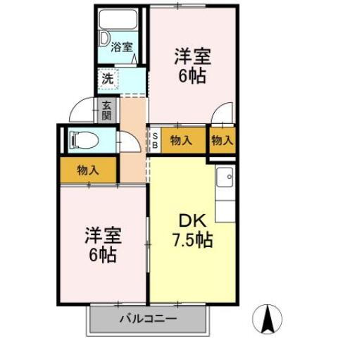 香川県坂出市中央町 2DK アパート 賃貸物件詳細