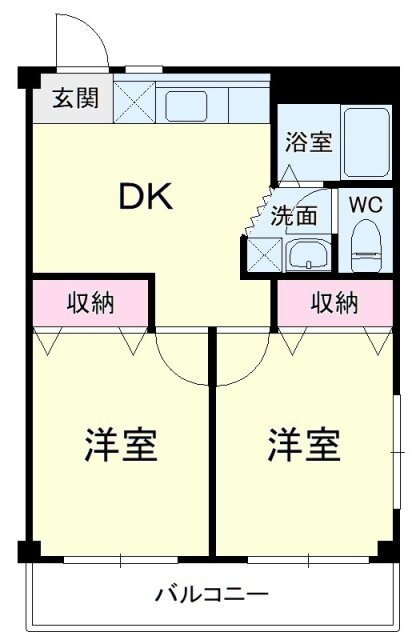 フォレストコート磐田北棟 1階 2DK 賃貸物件詳細