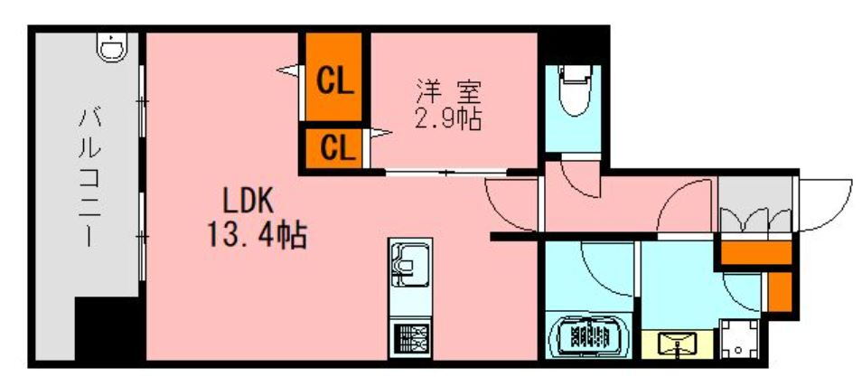 福岡県福岡市中央区黒門 唐人町駅 1LDK マンション 賃貸物件詳細