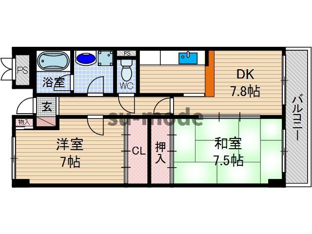 大阪府茨木市東太田１ ＪＲ総持寺駅 2LDK マンション 賃貸物件詳細