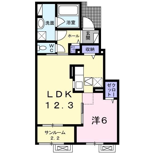 富山県富山市町村２ 越中荏原駅 1LDK アパート 賃貸物件詳細