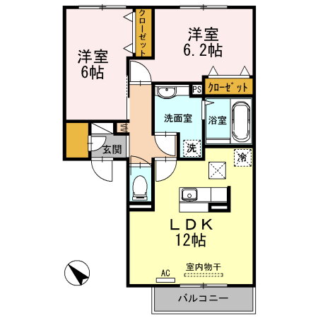 福岡県久留米市国分町 南久留米駅 2LDK アパート 賃貸物件詳細