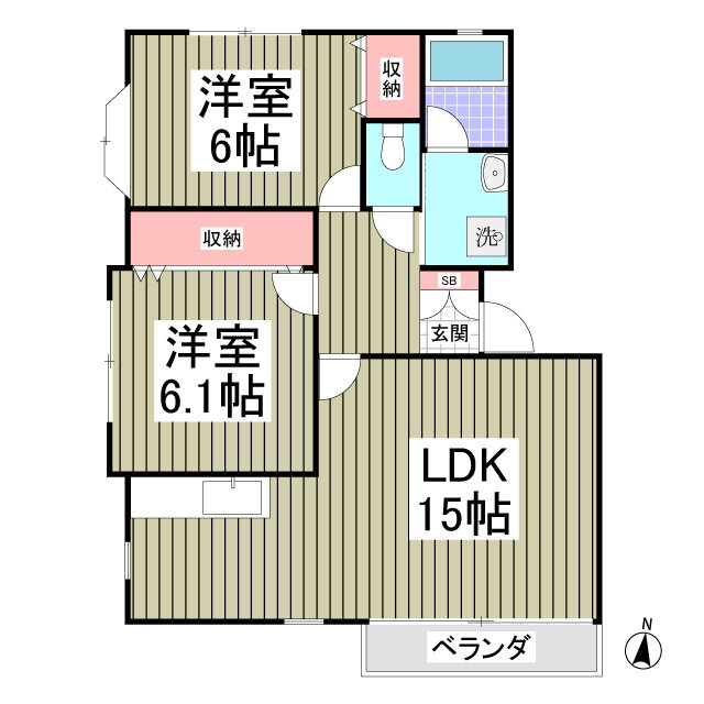 群馬県前橋市青梨子町 前橋駅 2LDK アパート 賃貸物件詳細