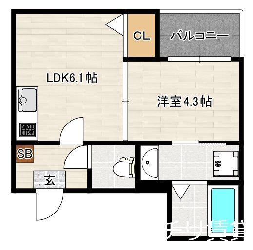 福岡県福岡市東区和白４ 和白駅 1DK アパート 賃貸物件詳細