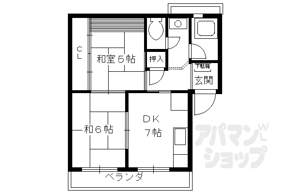 京都府京都市右京区梅津尻溝町 松尾大社駅 2DK マンション 賃貸物件詳細