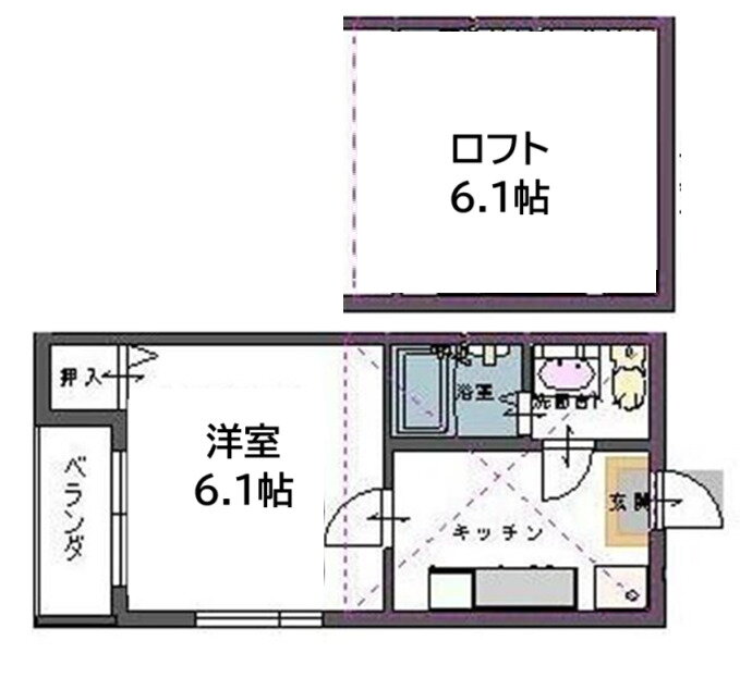 宮城県仙台市太白区長町２ 長町一丁目駅 1K アパート 賃貸物件詳細