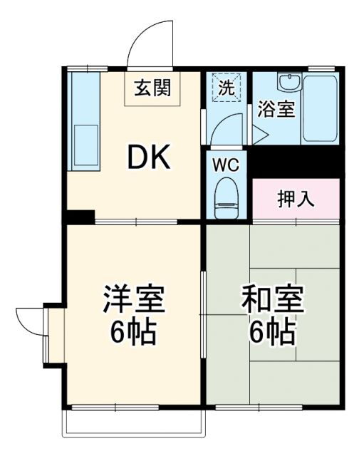 神奈川県横浜市青葉区奈良５ こどもの国駅 2DK アパート 賃貸物件詳細