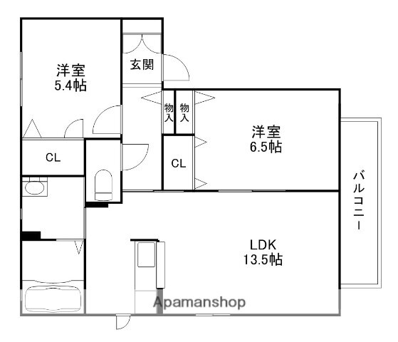 滋賀県野洲市六条 野洲駅 2LDK アパート 賃貸物件詳細