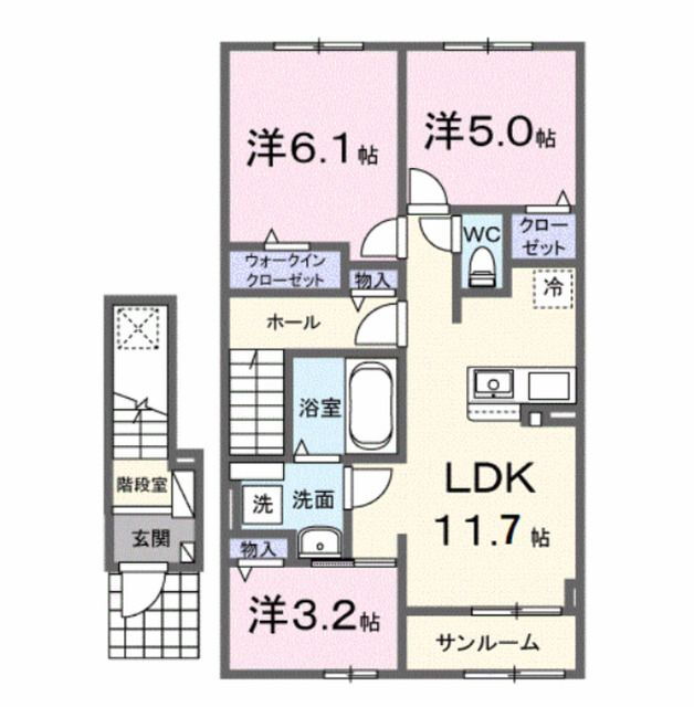 岩手県奥州市水沢真城字搦手 水沢駅 3LDK アパート 賃貸物件詳細