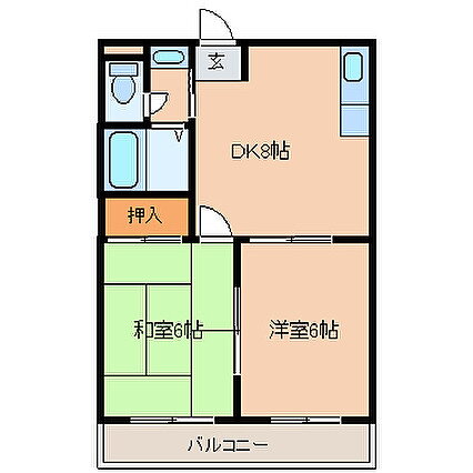 福岡県久留米市白山町 久留米駅 2DK マンション 賃貸物件詳細