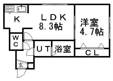 ヴィラメゾン菊水６条 3階 1DK 賃貸物件詳細