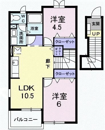 ノーヴァ壱番館 2階 2LDK 賃貸物件詳細