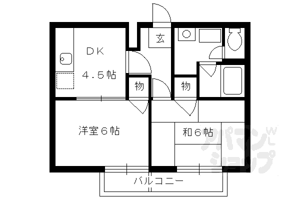 京都府京都市北区小松原南町 北野白梅町駅 2DK アパート 賃貸物件詳細
