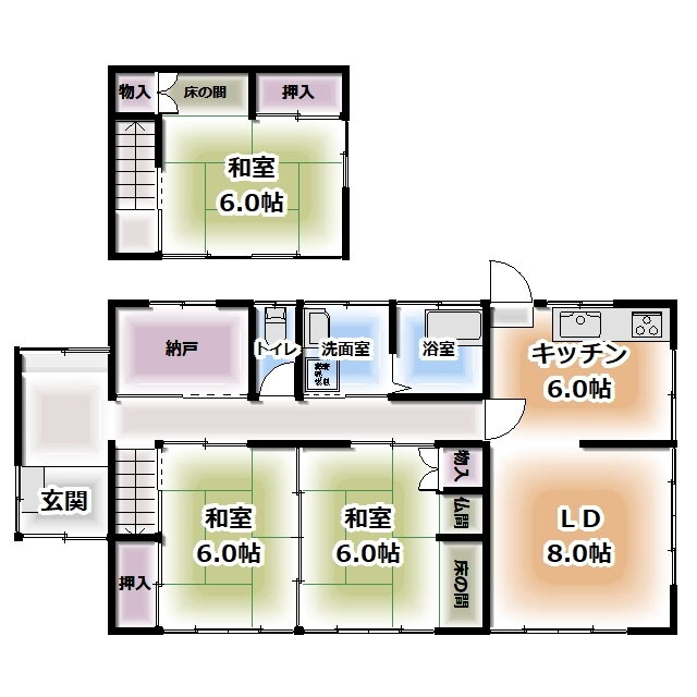 桜町２丁目戸建 3LDK 賃貸物件詳細