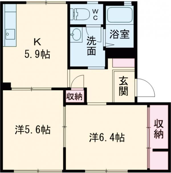 熊本県八代市郡築一番町 2K アパート 賃貸物件詳細