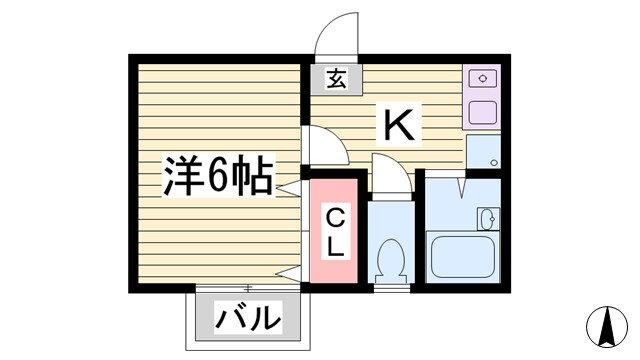 兵庫県神戸市北区有野中町３ 田尾寺駅 1K アパート 賃貸物件詳細
