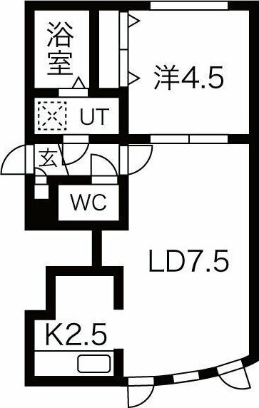 北海道札幌市西区発寒一条３ 発寒南駅 1LDK アパート 賃貸物件詳細