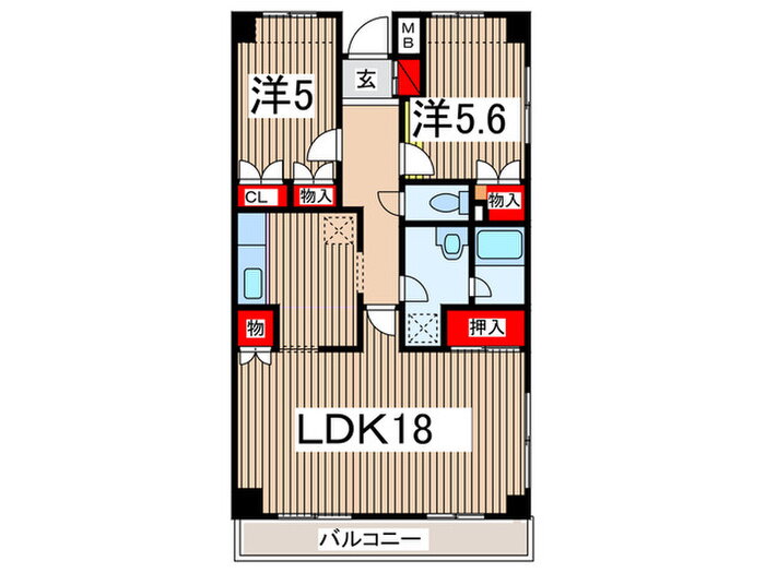 埼玉県春日部市大場 武里駅 2LDK マンション 賃貸物件詳細