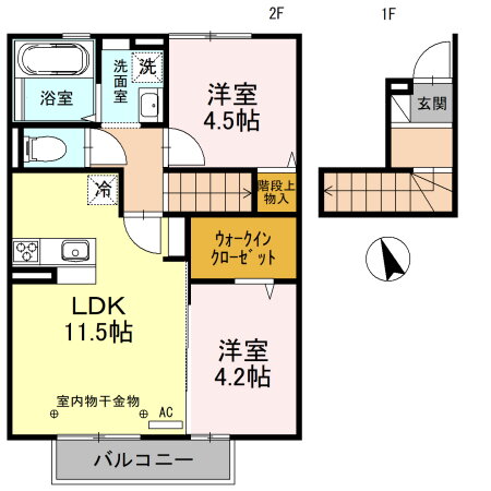 富山県滑川市柳原 滑川駅 2LDK アパート 賃貸物件詳細