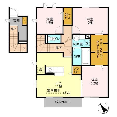 プランドールＩＩ 2階 3LDK 賃貸物件詳細