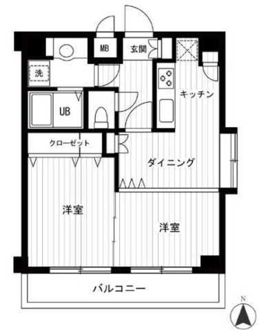 東京都中野区大和町１ 野方駅 2DK マンション 賃貸物件詳細