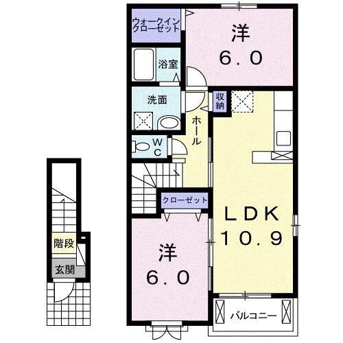 岡山県総社市西郡 東総社駅 2LDK アパート 賃貸物件詳細