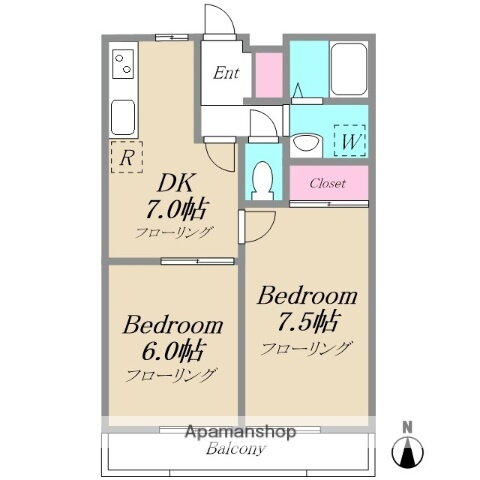 東京都練馬区中村北１ 練馬駅 2DK アパート 賃貸物件詳細