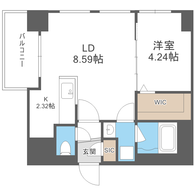 北海道札幌市北区北二十四条西４ 北２４条駅 1LDK マンション 賃貸物件詳細
