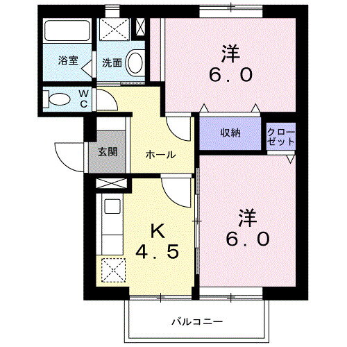 栃木県小山市城東６ 小山駅 2K アパート 賃貸物件詳細