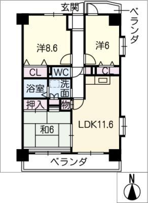 ブラエルメゾン青山１号棟 5階 3LDK 賃貸物件詳細