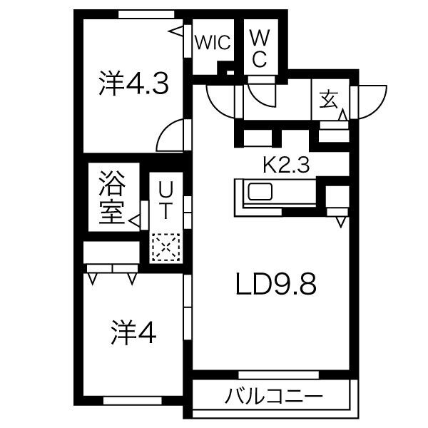 Ｒｅｇｉｎａ（レジーナ） 4階 2LDK 賃貸物件詳細