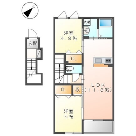 大阪府和泉市観音寺町 和泉府中駅 2LDK アパート 賃貸物件詳細