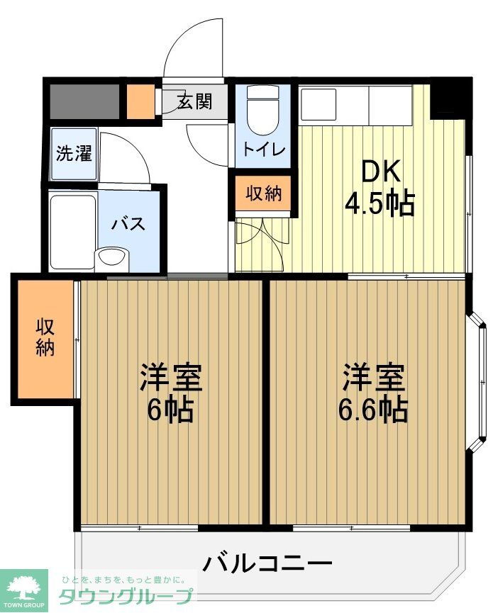 登戸２１ビル 6階 2DK 賃貸物件詳細