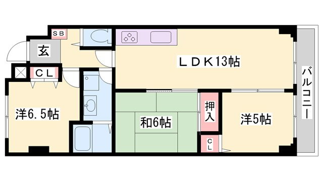 兵庫県姫路市安田４ 手柄駅 3LDK マンション 賃貸物件詳細