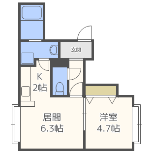 北海道札幌市西区二十四軒三条５ 二十四軒駅 1LDK アパート 賃貸物件詳細