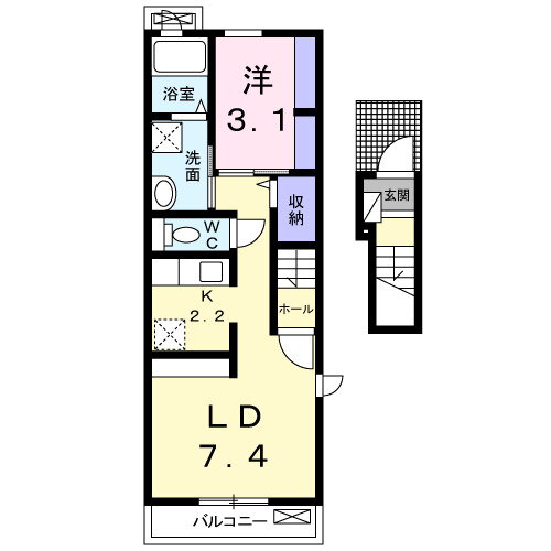 栃木県小山市駅東通り３ 小山駅 1LDK アパート 賃貸物件詳細