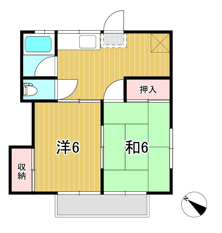 茨城県日立市末広町５ 常陸多賀駅 2K アパート 賃貸物件詳細