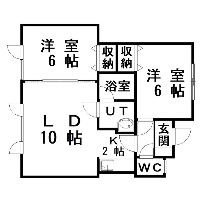 北海道釧路市緑ケ岡１ 釧路駅 2LDK アパート 賃貸物件詳細