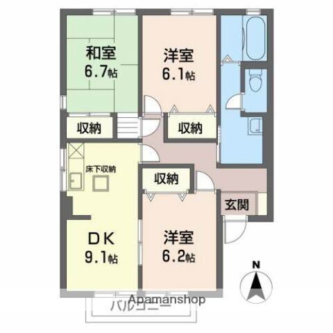 長野県松本市沢村３ 松本駅 3DK アパート 賃貸物件詳細