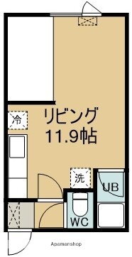 エール梁川 2階 ワンルーム 賃貸物件詳細
