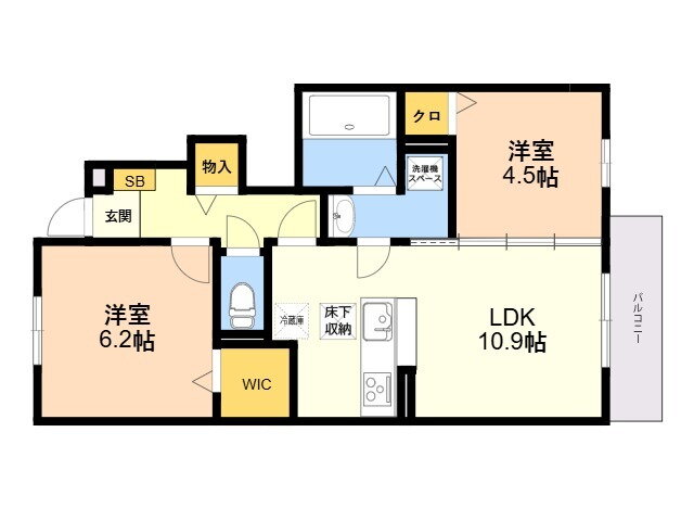 コンフォール　マーク 1階 2LDK 賃貸物件詳細