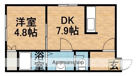 北海道札幌市東区北二十一条東１２ 元町駅 1DK アパート 賃貸物件詳細
