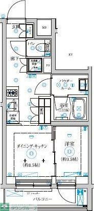 神奈川県川崎市中原区今井仲町 武蔵小杉駅 1DK マンション 賃貸物件詳細