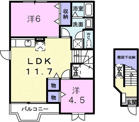 栃木県佐野市堀米町 堀米駅 2LDK アパート 賃貸物件詳細