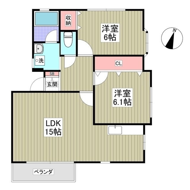 群馬県前橋市青梨子町 前橋駅 2LDK アパート 賃貸物件詳細